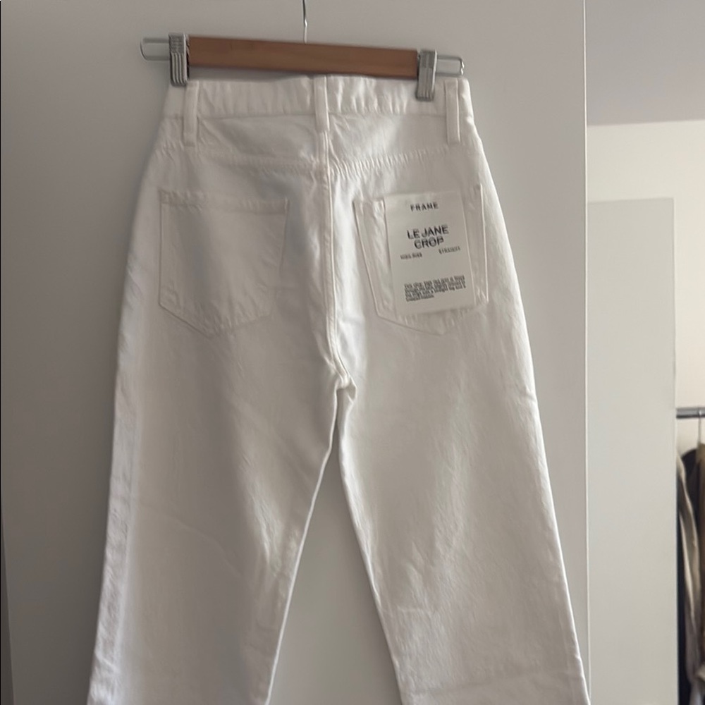 Frame Denim Women's Cropped White Jeans
